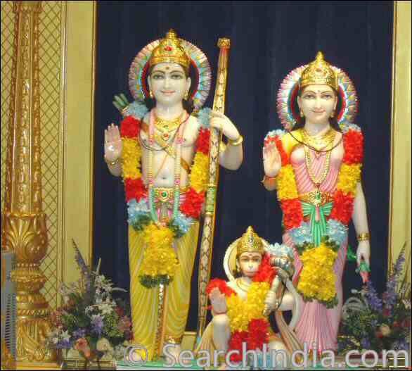 Rama, Sita, Hanuman Cherry Hill Temple
