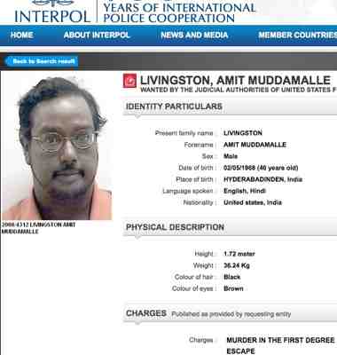 Telugu Murderer Amit Muddamalle Livingston Captured