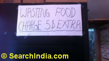 Bengali Sweet House Extra Charge for Wasting Food