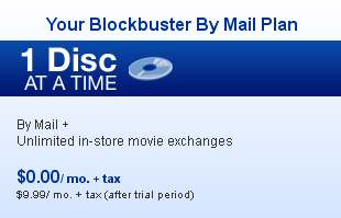 Blockbuster Six-Months Free DVD Rental Deal