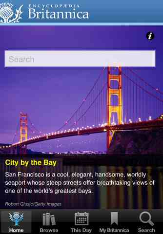 Encyclopaedia Britannica on iPhone