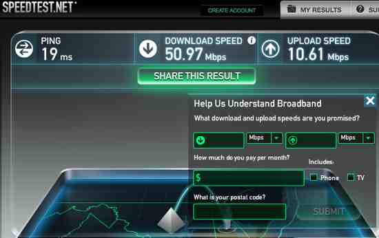 Comcast Promotion 50Mbps