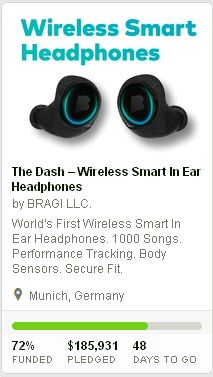 Dash Wireless Headphones - Big Hit at Kickstarter