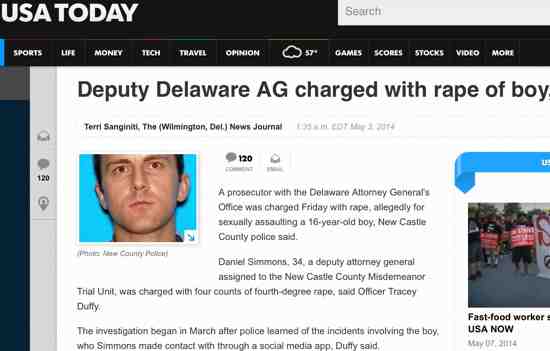 Deputy Attorney General Daniel Simmons Charged with Rape of Young Boy