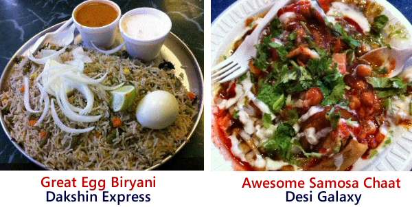 Dakshin Express Egg Biryani, Desi Galaxy Samsoa Chaat