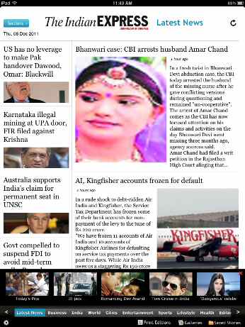 Indian Express iPad Version