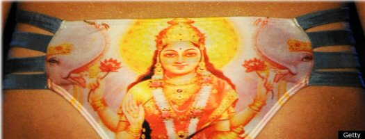 Hindu Goddess of Wealth Lakshmi in Lisa Blue Bikini