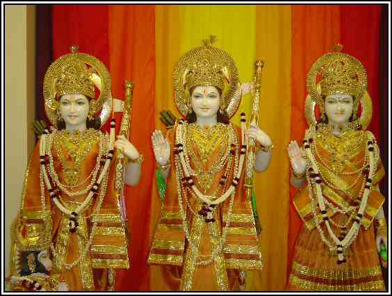 Hindu Gods Ram, Lakshman, Sita and Hanuman