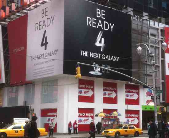 Samsung Galaxy S4 Ad in Times Square
