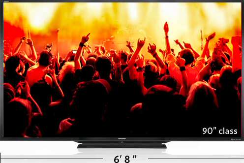 Sharp AQUOS LED TV LC-90LE745U - World's Largest TV