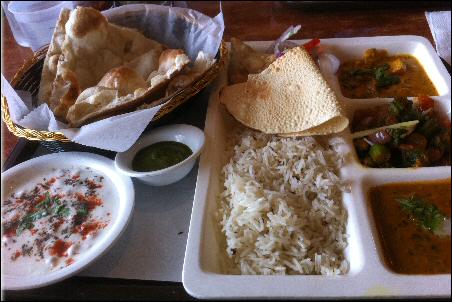 Spice Zone Vegetarian Curry Platter