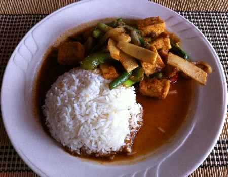 Spicy Tofu with Steamed Rice