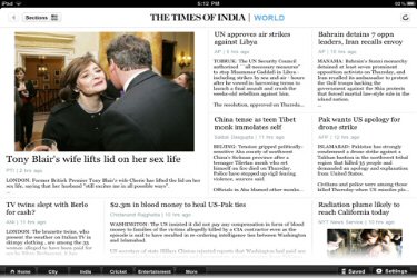 Times of India for iPad