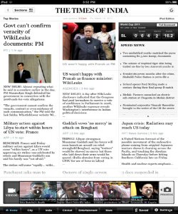 Times of India for iPad