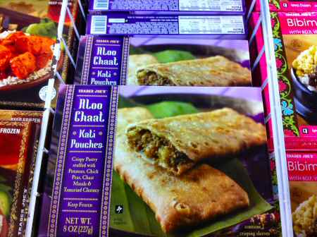 Trader Joe's Aloo Chaat Kati Pouches Box - Image © SearchIndia.com