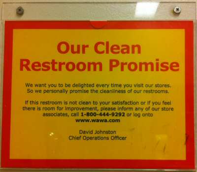 Wawa Restroom Promise