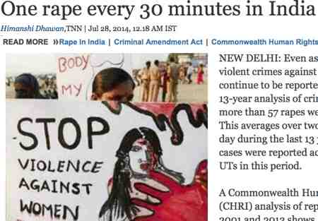 Rape Dominates Public Discourse in India